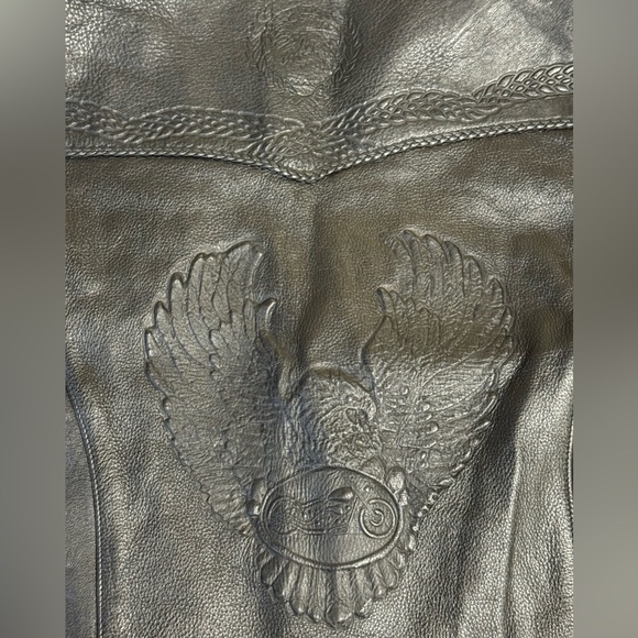 Men’s Leather embossed vest - 5XL NWT - Picture 4 of 5